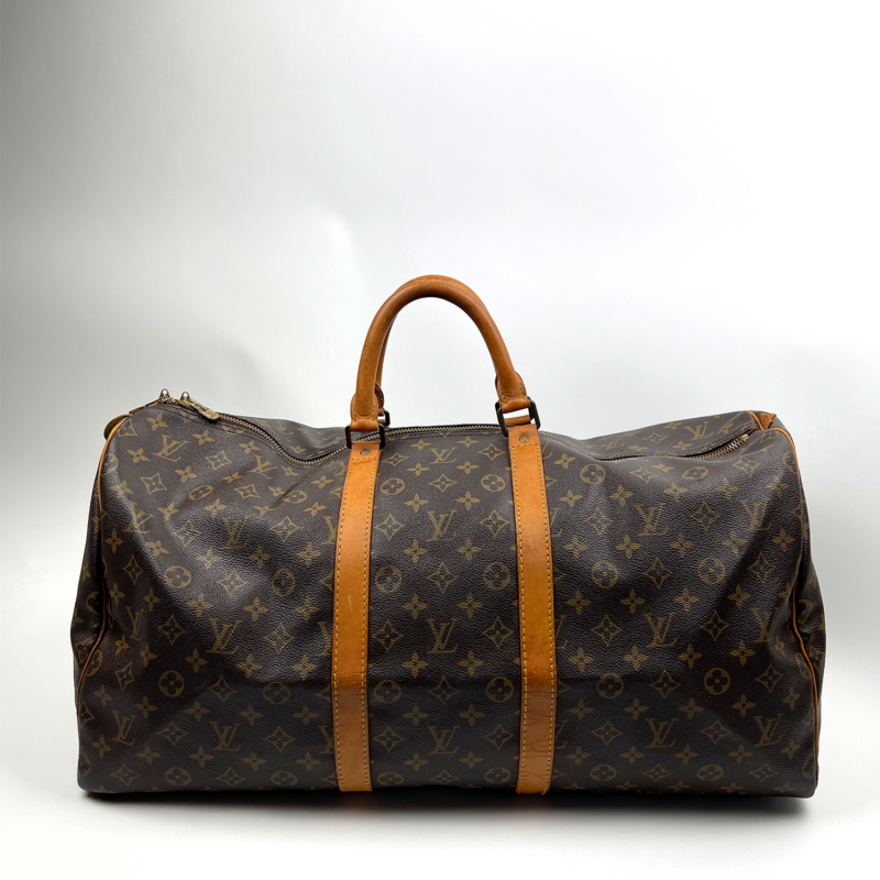 LOUIS VUITTON Monogram Keepall 55 Boston Bag